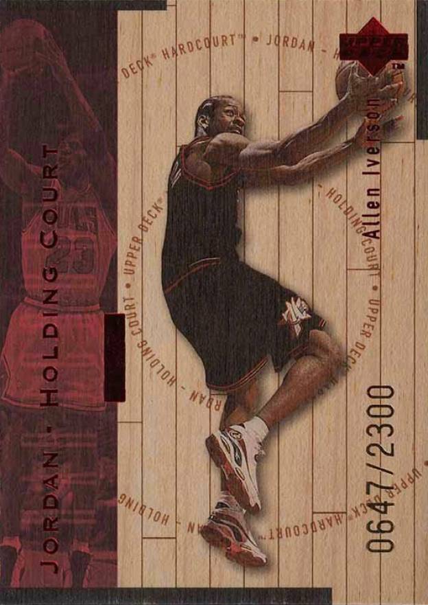 1998 Upper Deck Hardcourt Jordan Holding Court Allen Iverson/Michael Jordan #J20 Basketball Card