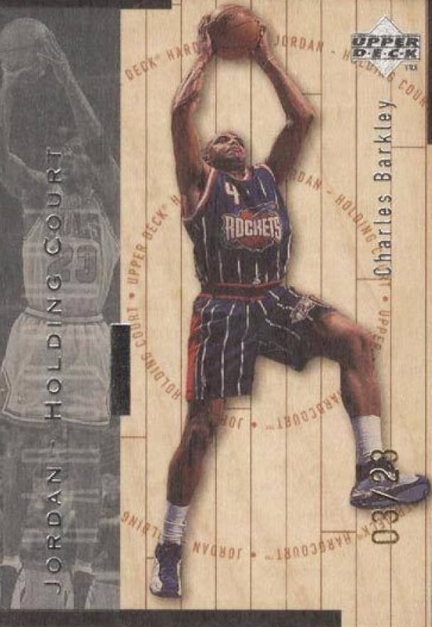1998 Upper Deck Hardcourt Jordan Holding Court Charles Barkley/Michael Jordan #J10 Basketball Card