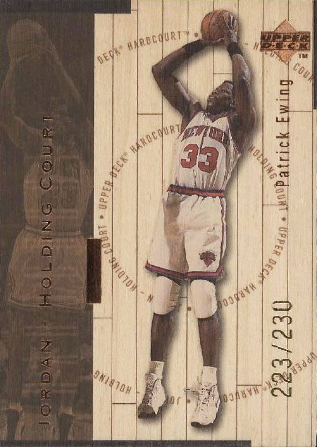 1998 Upper Deck Hardcourt Jordan Holding Court Michael Jordan/Patrick Ewing #J18 Basketball Card