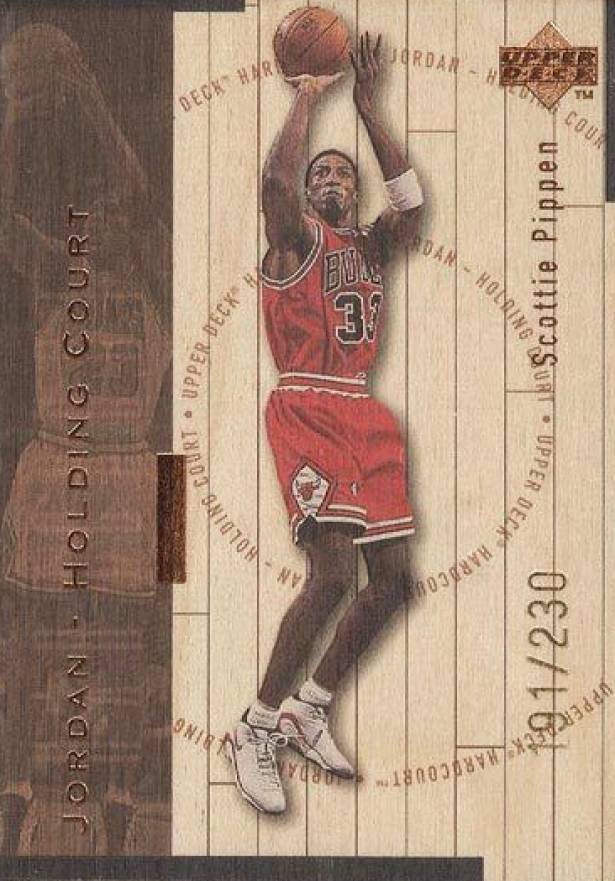 1998 Upper Deck Hardcourt Jordan Holding Court Michael Jordan/Scottie Pippen #J4 Basketball Card