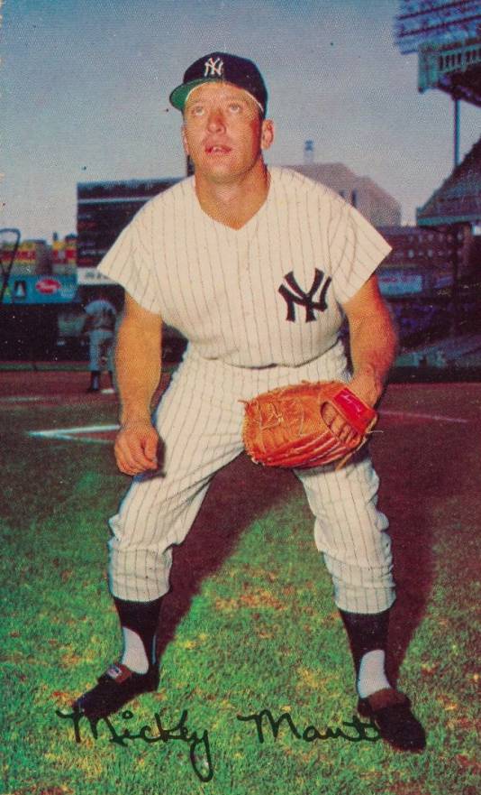 1964 Rawlings Glove Box-Hand Cut Mickey Mantle # Baseball Card