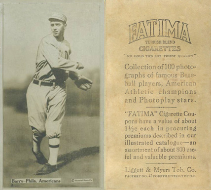 1914 Fatima Player Cards Jack Barry # Baseball Card