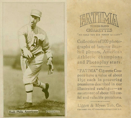 1914 Fatima Player Cards Bullet Joe Bush # Baseball Card