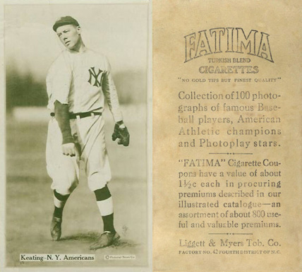 1914 Fatima Player Cards Ray Keating # Baseball Card