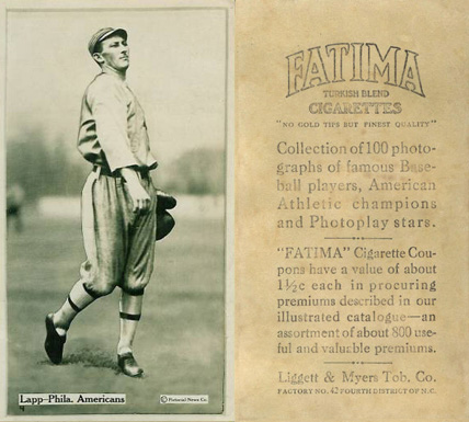 1914 Fatima Player Cards Jack Lapp # Baseball Card