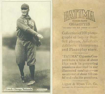 1914 Fatima Player Cards Tommy Leach # Baseball Card