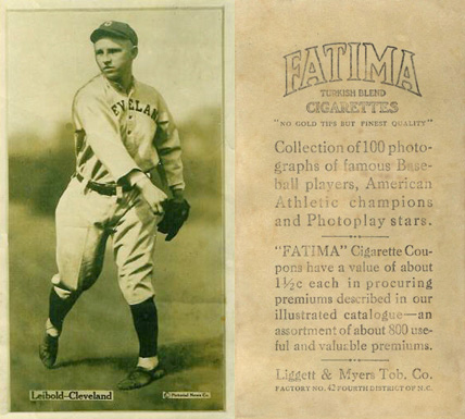 1914 Fatima Player Cards Nemo Leibold #24 Baseball Card