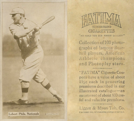 1914 Fatima Player Cards Hans Lobert # Baseball Card