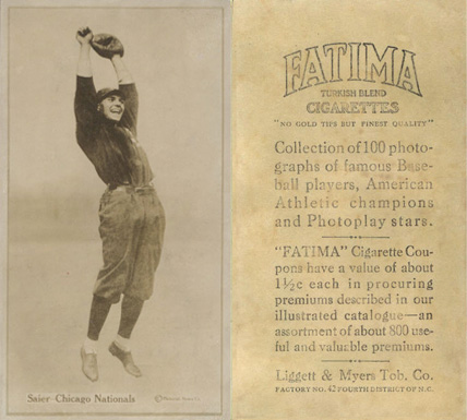 1914 Fatima Player Cards Vic Saier # Baseball Card