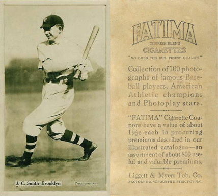 1914 Fatima Player Cards JC Red Smith # Baseball Card
