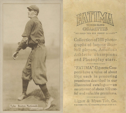 1914 Fatima Player Cards Lefty Tyler # Baseball Card