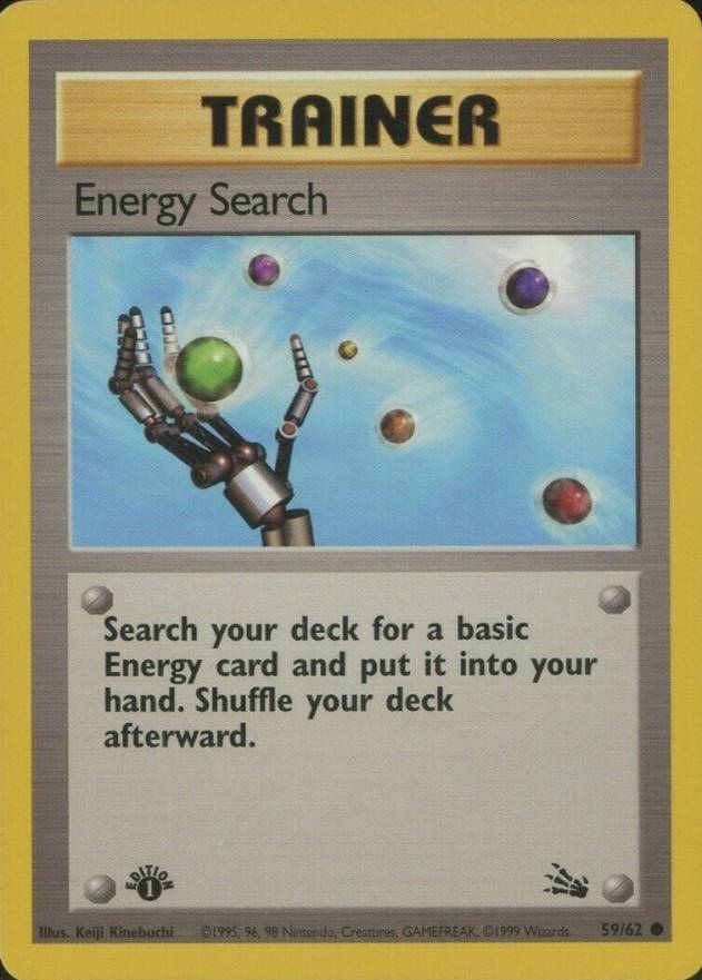 1999 Pokemon Fossil Energy Search #59 TCG Card