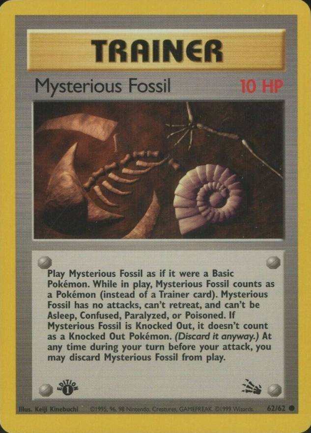 1999 Pokemon Fossil Mysterious Fossil #62 TCG Card