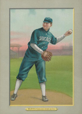 1911 Turkey Reds BURNS, Chicago Amer. & Cin. #85 Baseball Card