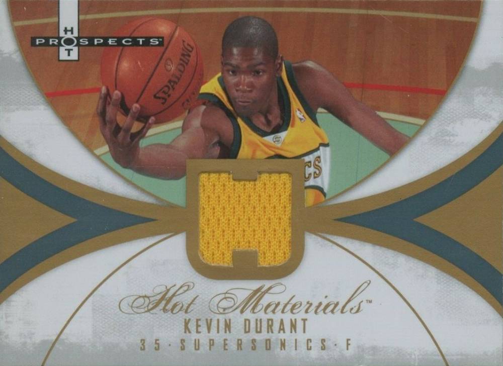 2007 Fleer Hot Prospects Hot Materials Kevin Durant #HM-KD Basketball Card