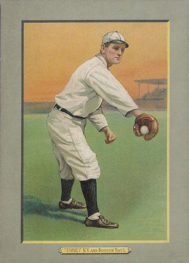 1911 Turkey Reds TENNEY, N.Y. and Boston Nat'L #122B Baseball Card