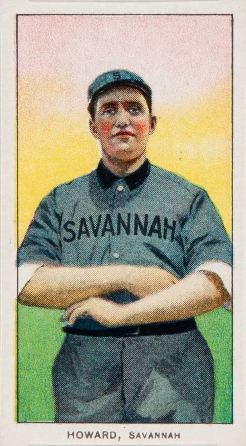 1909 White Borders Piedmont 350  Howard, Savannah #221 Baseball Card