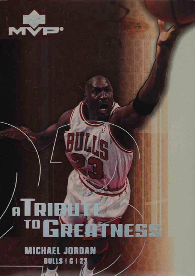 2003 Upper Deck MVP A Tribute to Greatness Michael Jordan #MJ1 Basketball Card