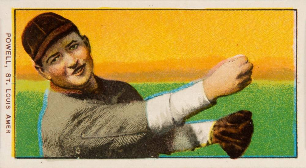 1909 White Borders Piedmont 350  Powell, St. Louis Amer. #397 Baseball Card