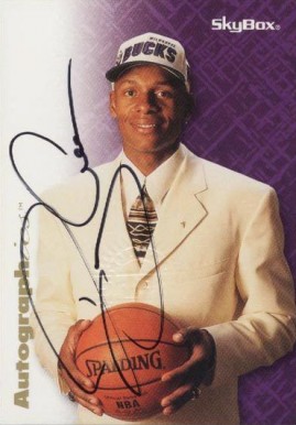 1996 Skybox Premium Autographics Ray Allen # Basketball Card