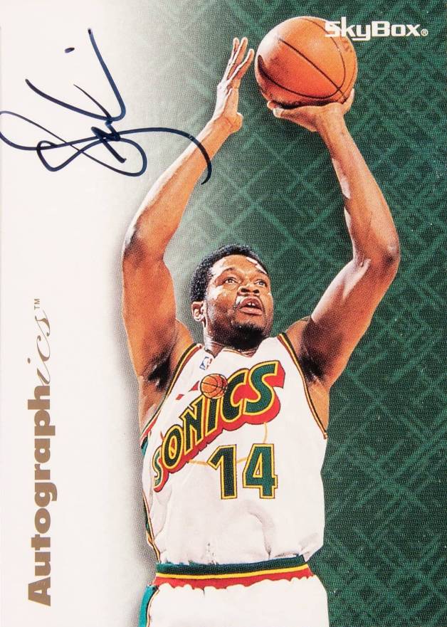 1996 Skybox Premium Autographics Sam Perkins # Basketball Card