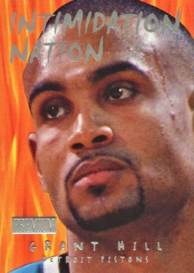 1998 Skybox Premium Intimidation Nation Grant Hill #4 Basketball Card