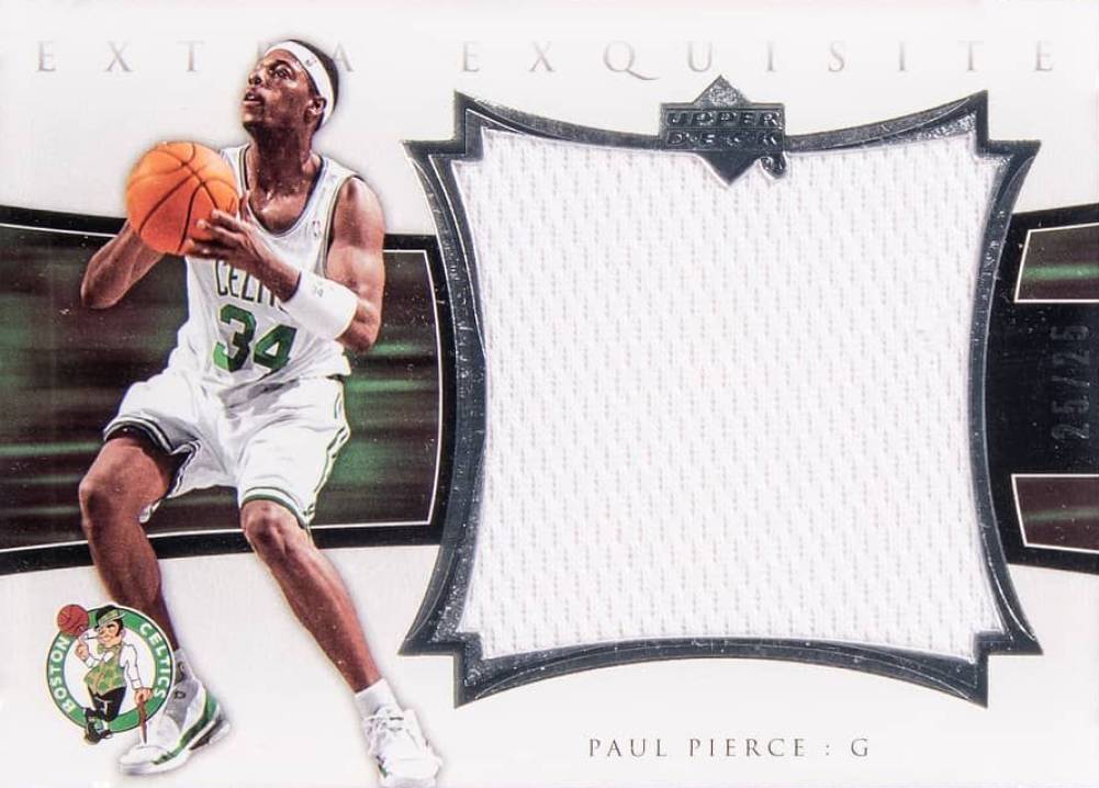 2004 Upper Deck Exquisite Collection Extra Exquisite Jerseys Paul Pierce #EE-PP Basketball Card
