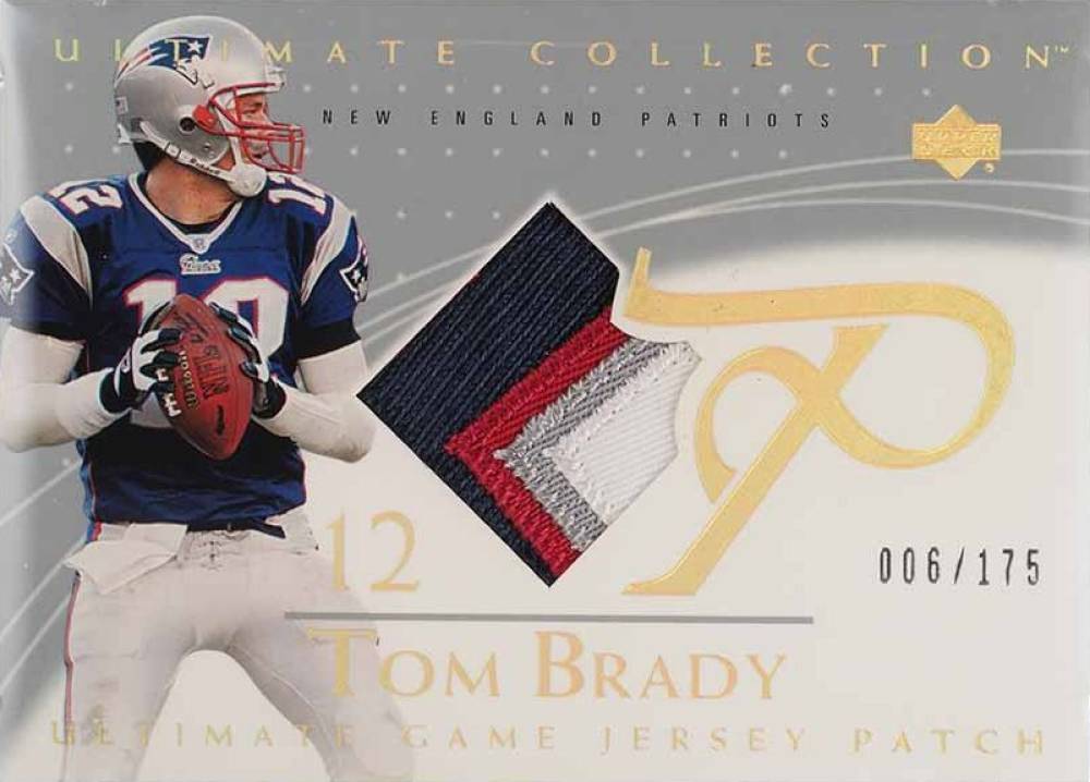 2003 Ultimate Collection Ultimate Game Jersey Patch Tom Brady #GJPBR Football Card