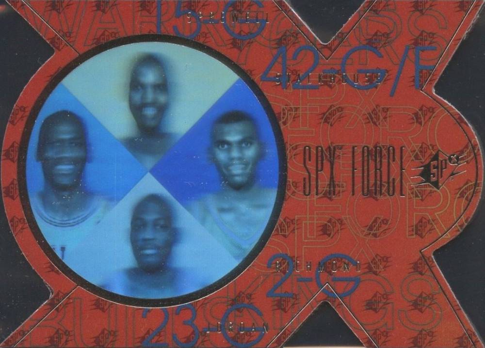 1996 SPx Force Jordan/Stackhouse/Richmond/Sprewell #F1 Basketball Card