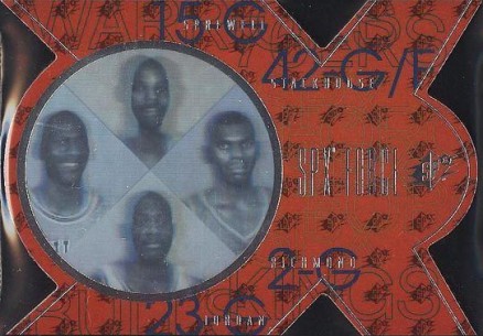 1996 SPx Force Jordan/Stackhouse/Richmond/Sprewell #F1 Basketball Card