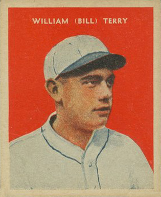 1932 U.S. Caramel William (Bill) Terry #4 Baseball Card