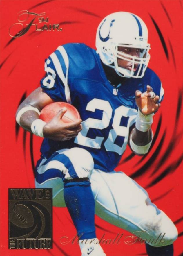 1994 Ultra Flair Wave of the Future Marshall Faulk #2 Football Card
