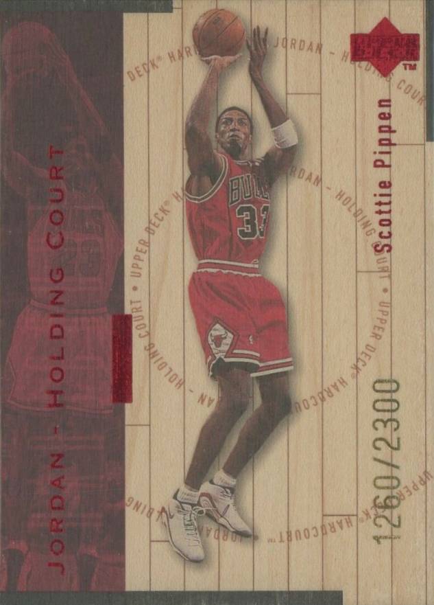 1998 Upper Deck Hardcourt Jordan Holding Court Michael Jordan/Scottie Pippen #J4 Basketball Card