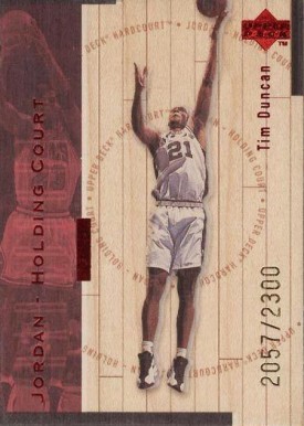1998 Upper Deck Hardcourt Jordan Holding Court Michael Jordan/Tim Duncan #J24 Basketball Card