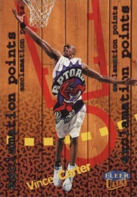 1998 Ultra Exclamation Points Vince Carter #1 Basketball Card