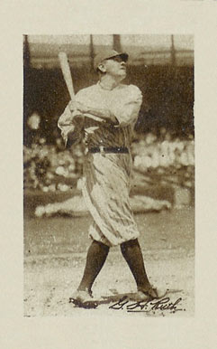 1923 Willard Chocolate G.H Ruth # Baseball Card