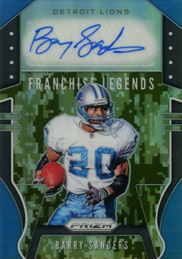 2019 Panini Prizm Franchise Legends Signatures Barry Sanders #FRBS Football Card