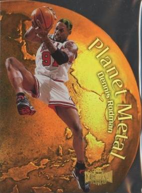 1998 Metal Universe Planet Metal Dennis Rodman #5 Basketball Card