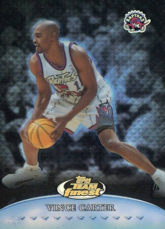 1999 Finest Team Finest Blue Vince Carter #TF20 Basketball Card