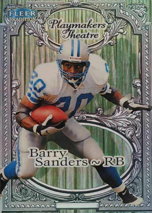 1998 Fleer Tradition Playmakers Theatre Barry Sanders #13 Football Card