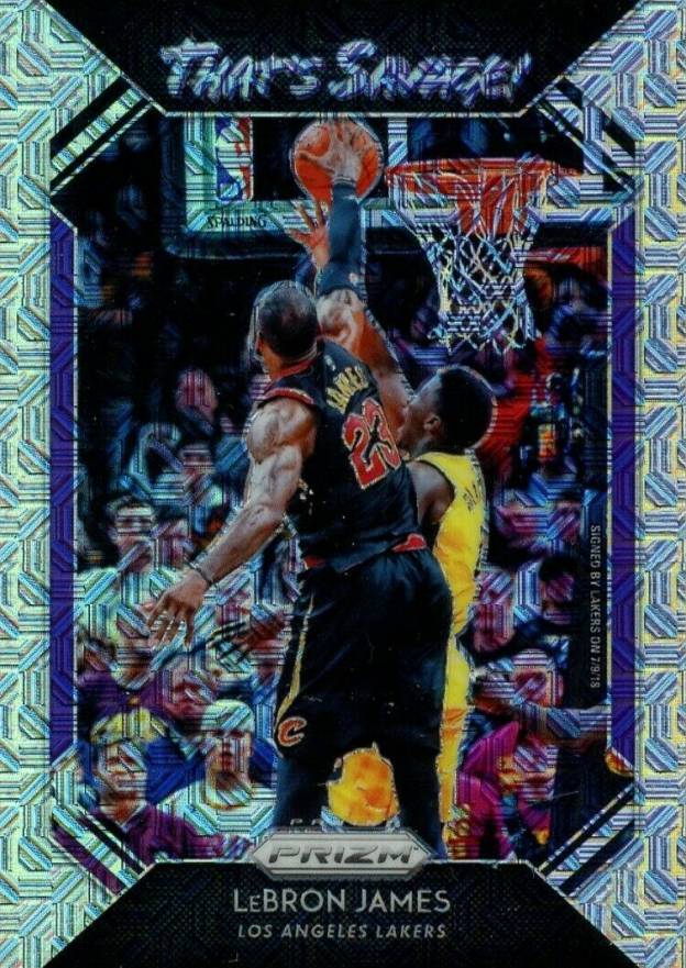 2018 Panini Prizm That's Savage LeBron James #2 Basketball Card