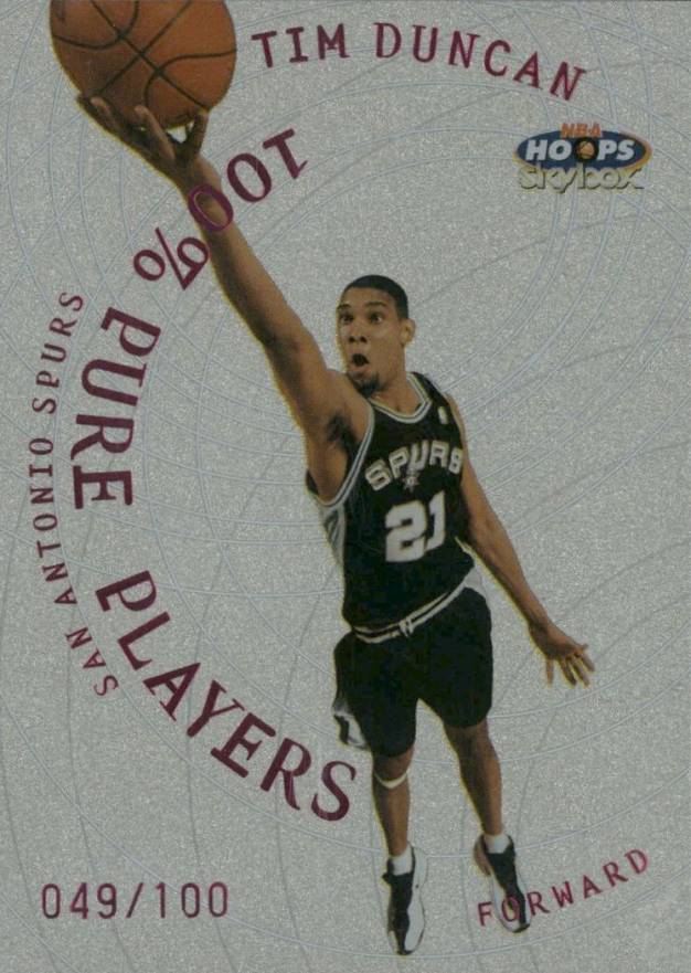 1999 Hoops Pure Players Tim Duncan #1 Basketball Card