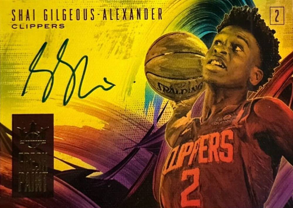 2018 Panini Court Kings Fresh Paint Autographs Shai Gilgeous-Alexander #FPSGA Basketball Card