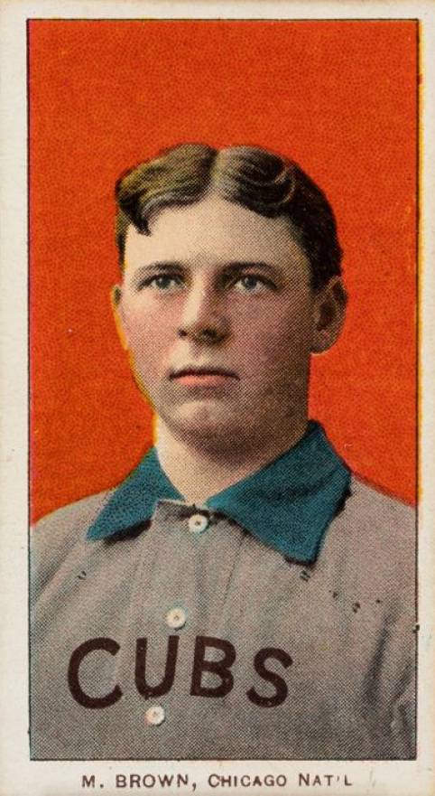 1909 White Borders Piedmont 350  M. Brown, Chicago Nat'L #59 Baseball Card