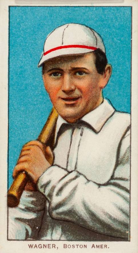 1909 White Borders Piedmont 350  Wagner, Boston Amer. #496 Baseball Card