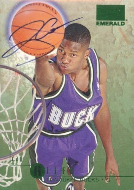 1996 Skybox Premium Emerald Autograph Ray Allen #E1 Basketball Card