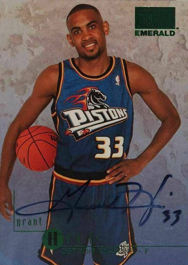 1996 Skybox Premium Emerald Autograph Grant Hill #E3 Basketball Card