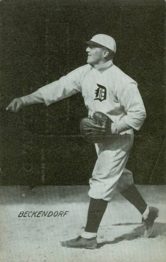 1907 Dietsche Detroit Tigers Postcards Henry Beckendorf # Baseball Card