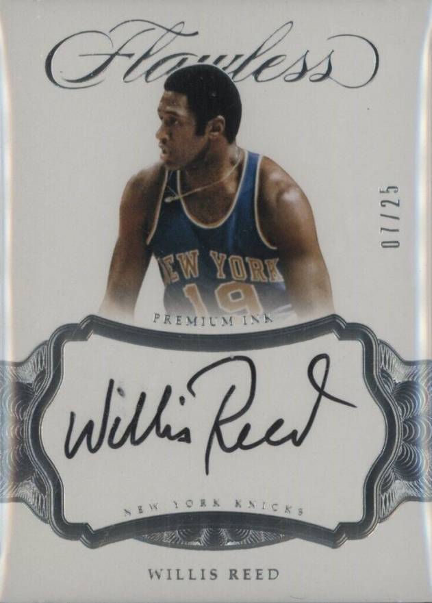 2016 Panini Flawless Premium Ink Willis Reed #PI-WR Basketball Card