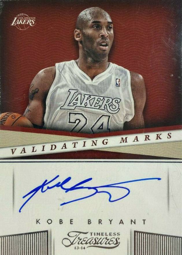 2013 Panini Timeless Treasures Validating Marks Autographs Kobe Bryant #40 Basketball Card